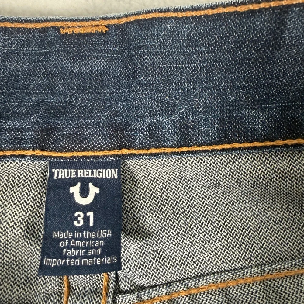 True Religion Ricky Jeans Mens 31 Dark Wash Denim Relaxed Straight Y2K Horseshoe